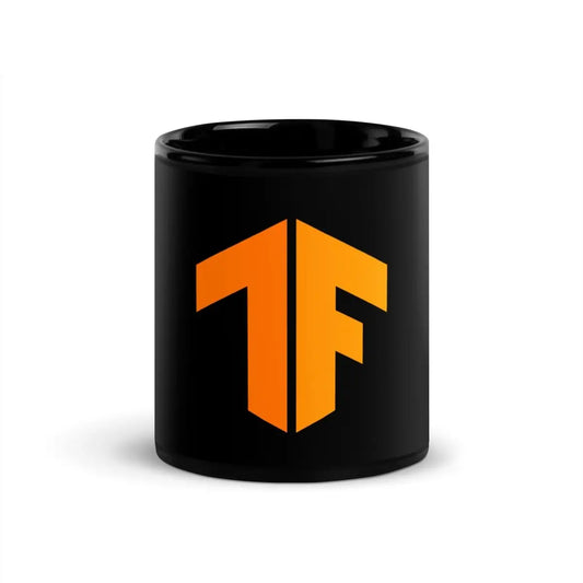 The Tensorflow 2 Icon Black Glossy Mug 11 Oz.