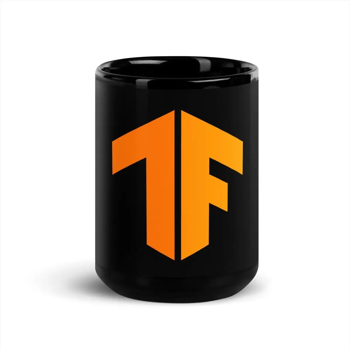 TensorFlow 2 Icon Black Glossy Mug - 15 oz