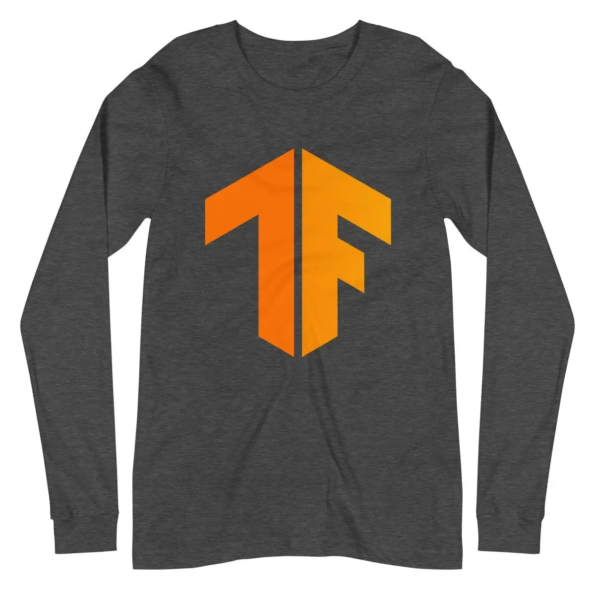 TensorFlow 2 Icon Long Sleeve T-Shirt (unisex) - Dark Grey Heather / M