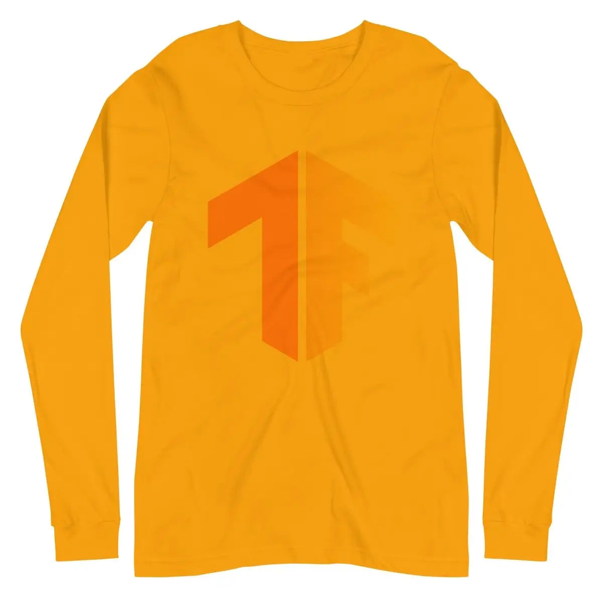 TensorFlow 2 Icon Long Sleeve T-Shirt (unisex) - Gold / M