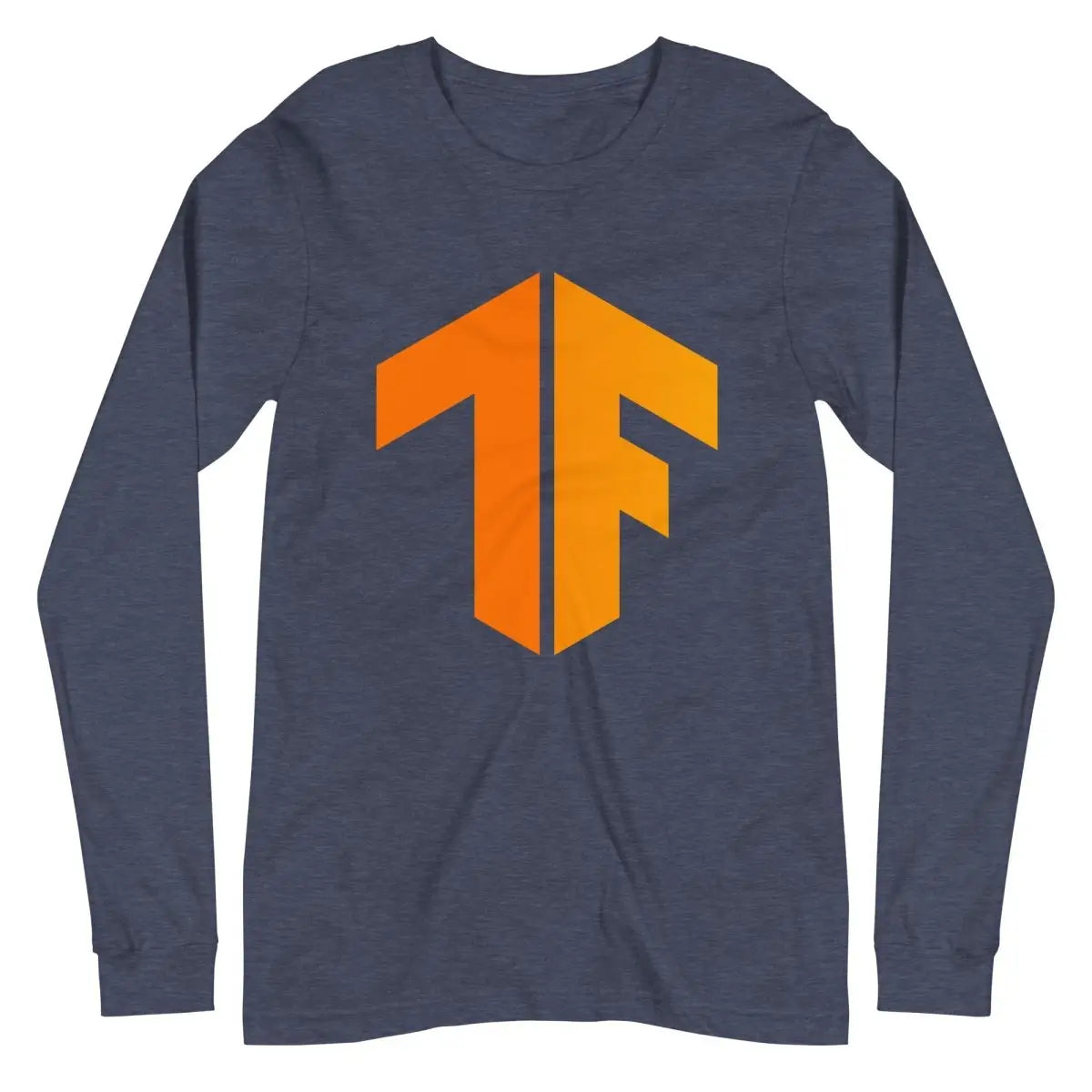 TensorFlow 2 Icon Long Sleeve T-Shirt (unisex) - Heather Navy / M