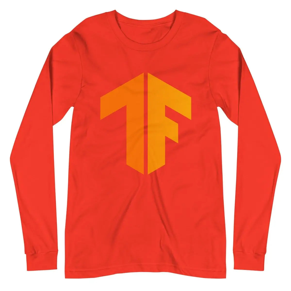 TensorFlow 2 Icon Long Sleeve T-Shirt (unisex) - Poppy / M