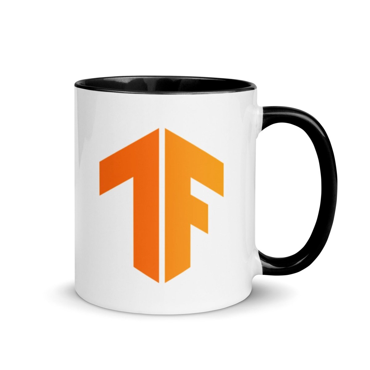 TensorFlow 2 Icon Mug with Color Inside - Black - AI Store