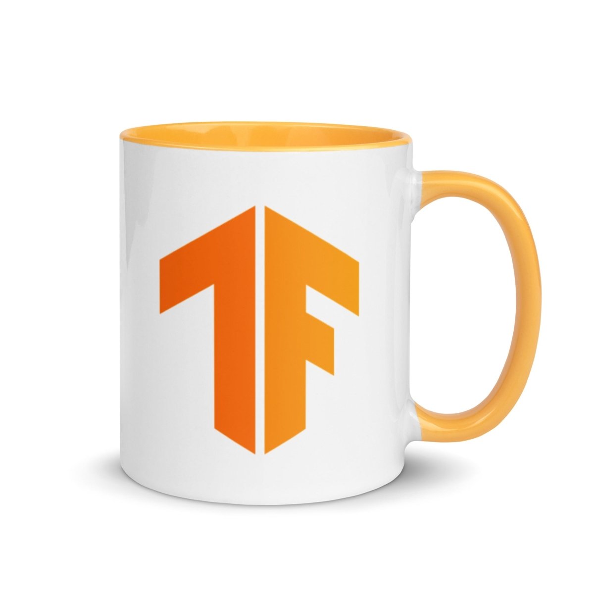 TensorFlow 2 Icon Mug with Color Inside - Golden Yellow - AI Store