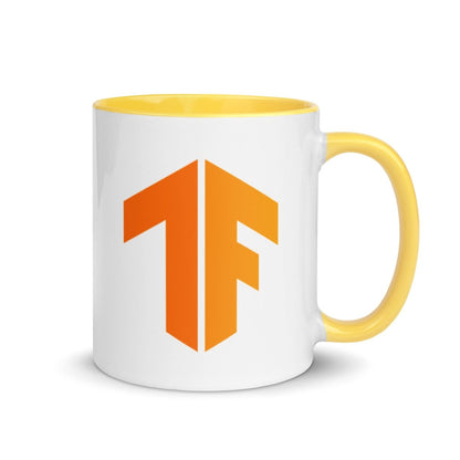 TensorFlow 2 Icon Mug with Color Inside - Yellow - AI Store