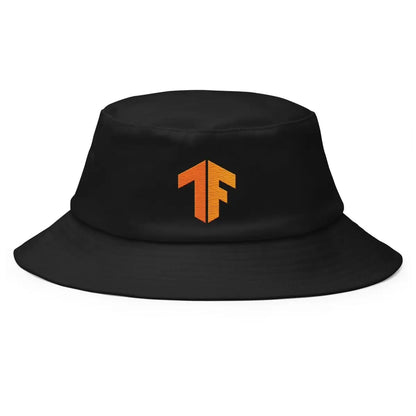 TensorFlow 2 Icon True-Color Embroidered Bucket Hat - Black