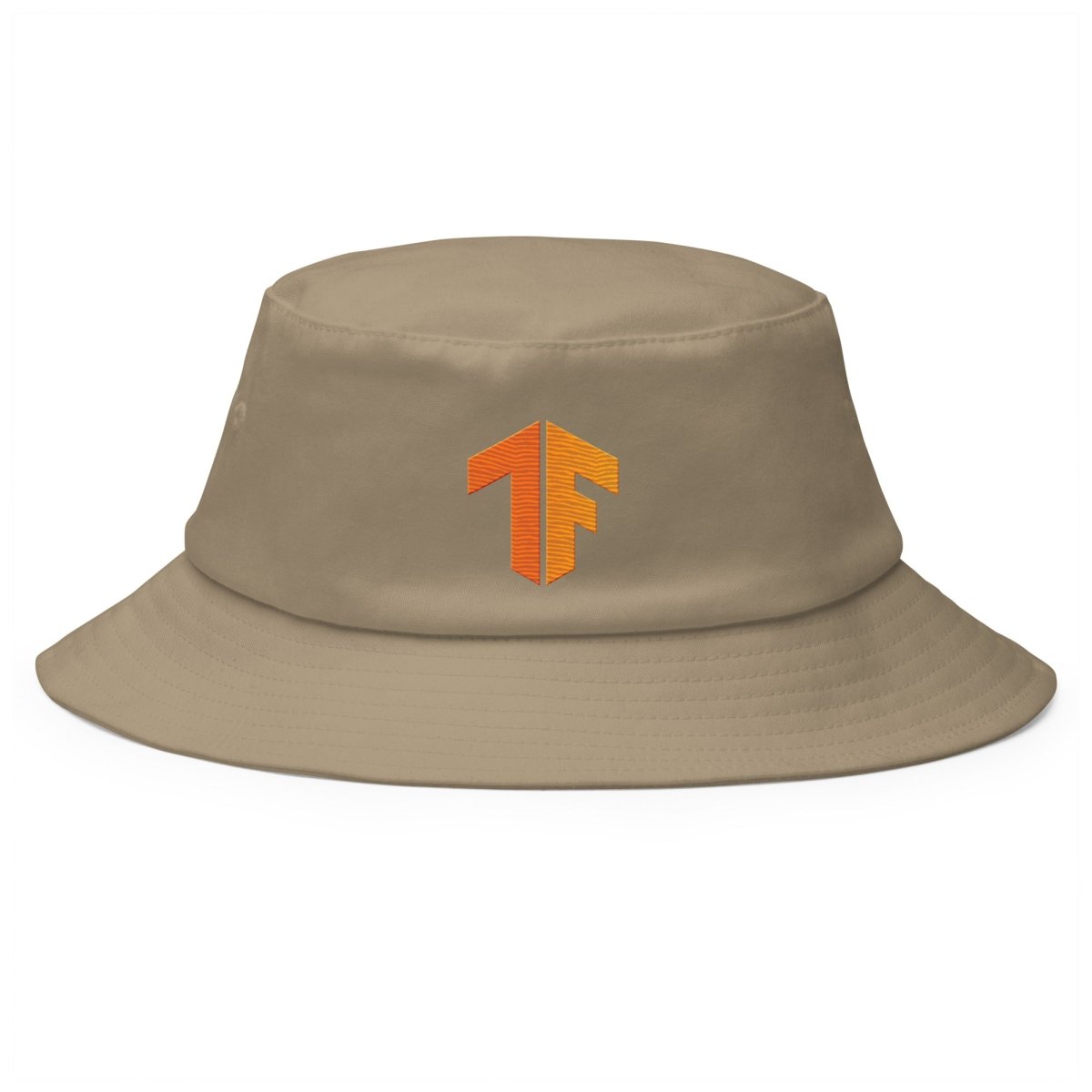 TensorFlow 2 Icon True - Color Embroidered Bucket Hat - Khaki - AI Store