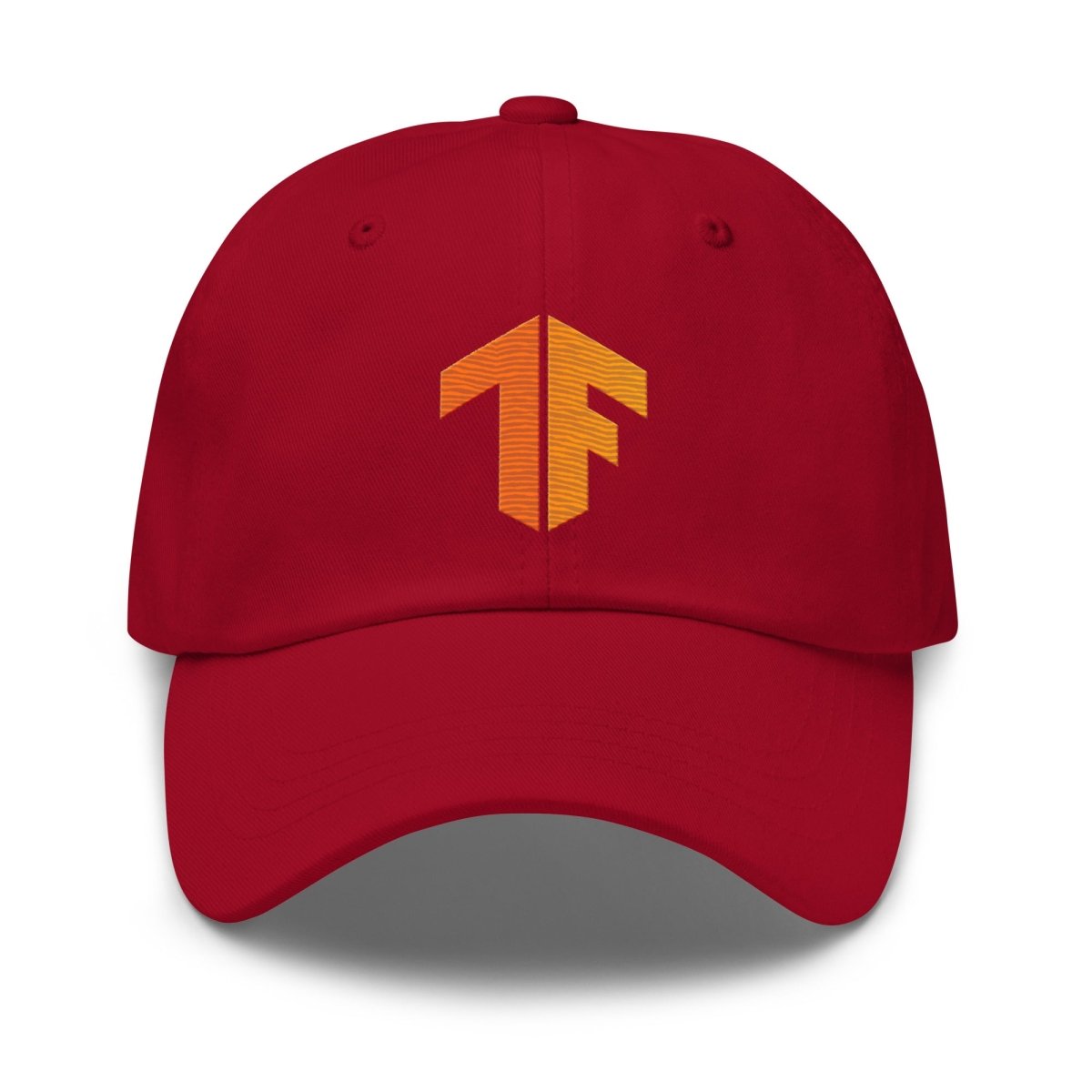 TensorFlow 2 Icon True - Color Embroidered Cap - Cranberry - AI Store