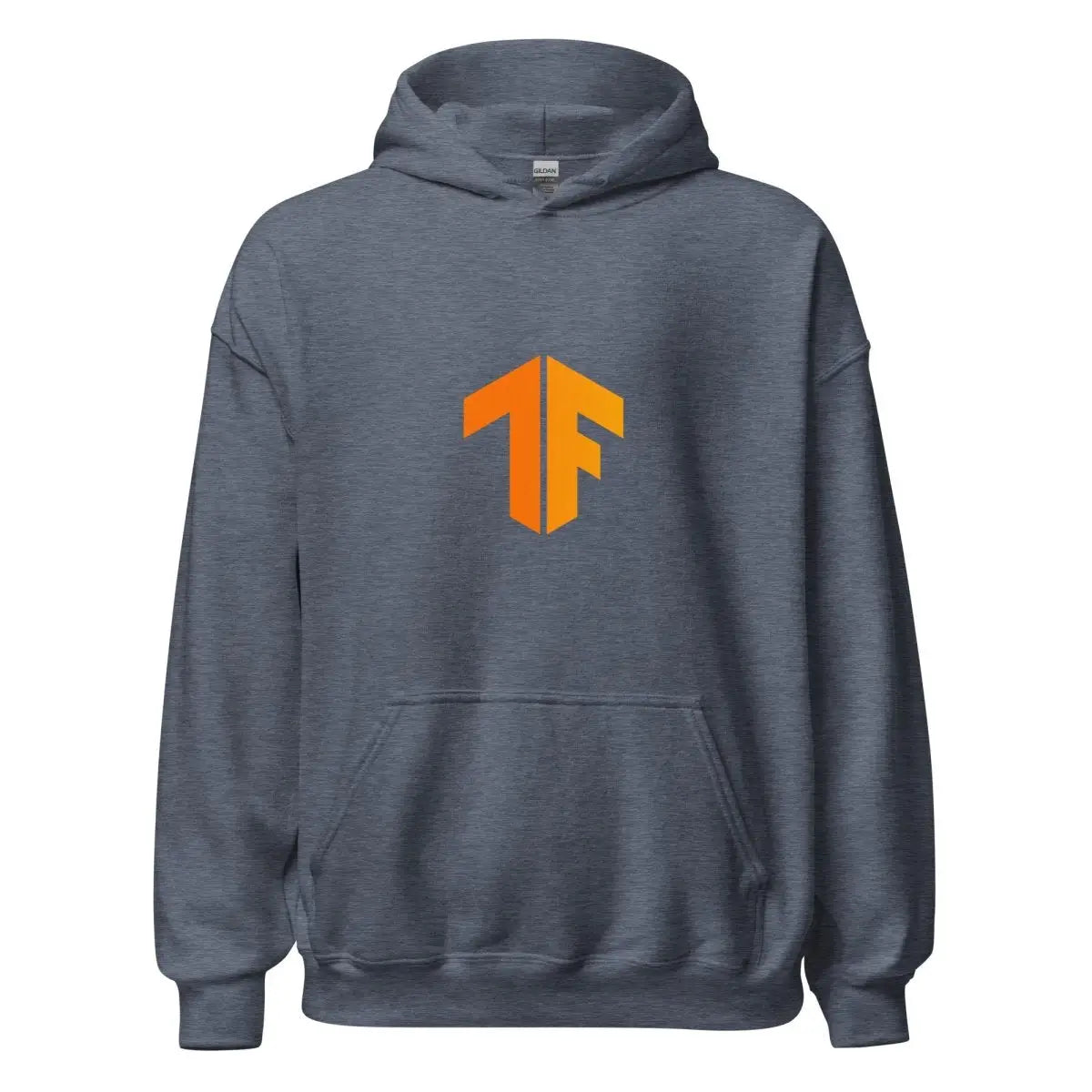 TensorFlow 2 Small Icon Hoodie (unisex) - Heather Sport Dark Navy / M