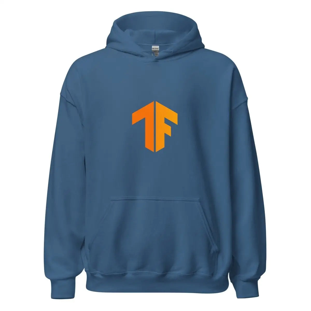 TensorFlow 2 Small Icon Hoodie (unisex) - Indigo Blue / M