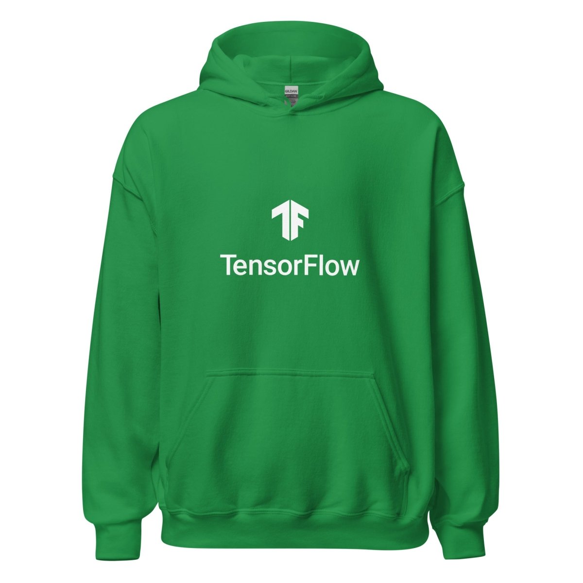 TensorFlow 2 White Stacked Logo Hoodie (unisex) - Irish Green - AI Store