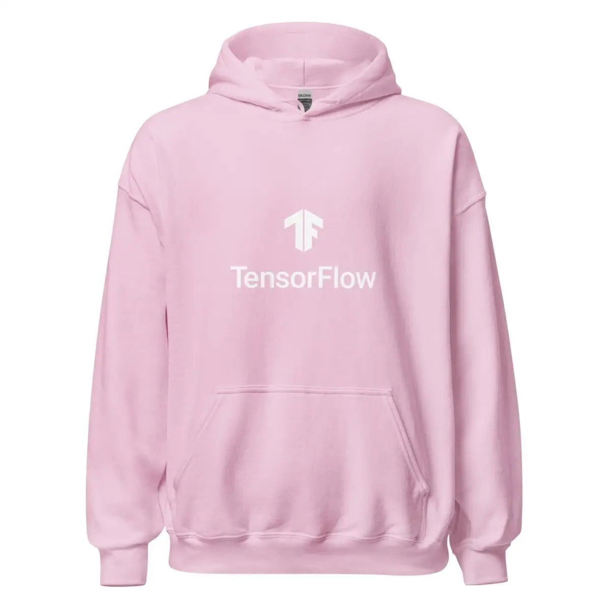 TensorFlow 2 White Stacked Logo Hoodie (unisex) - Light Pink / M