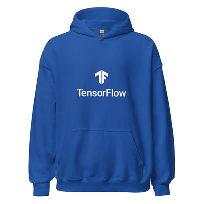 TensorFlow 2 White Stacked Logo Hoodie (unisex) - Royal - AI Store