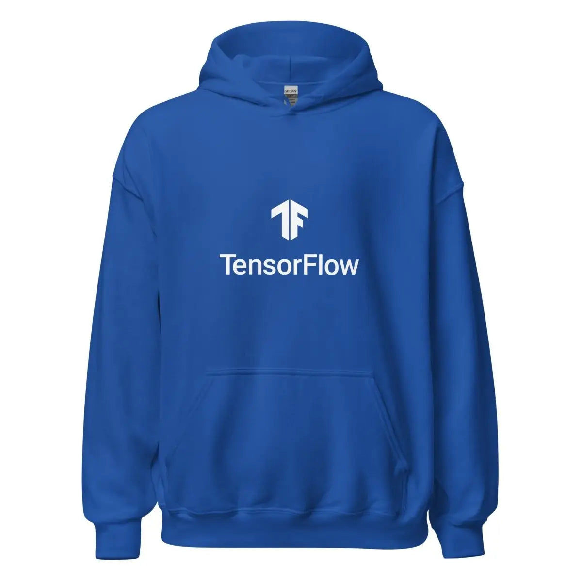 TensorFlow 2 White Stacked Logo Hoodie (unisex) - Royal / M