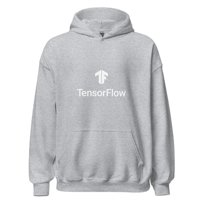 TensorFlow 2 White Stacked Logo Hoodie (unisex) - Sport Grey - AI Store