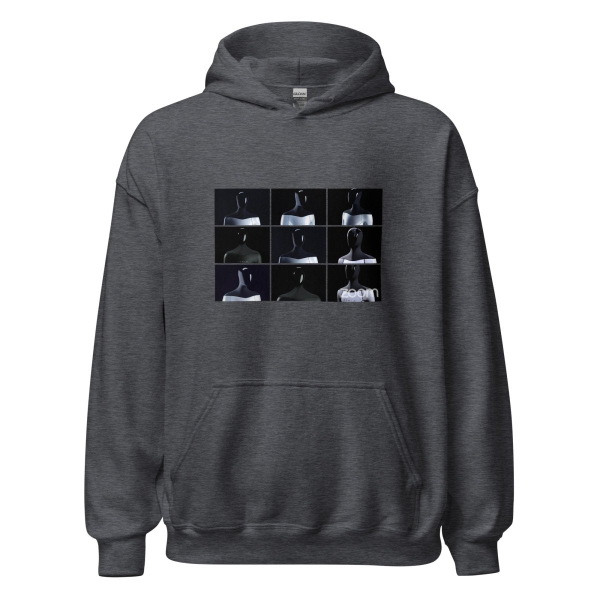 Tesla Bot (Optimus) Zoom Call Hoodie (unisex) - Dark Heather - AI Store