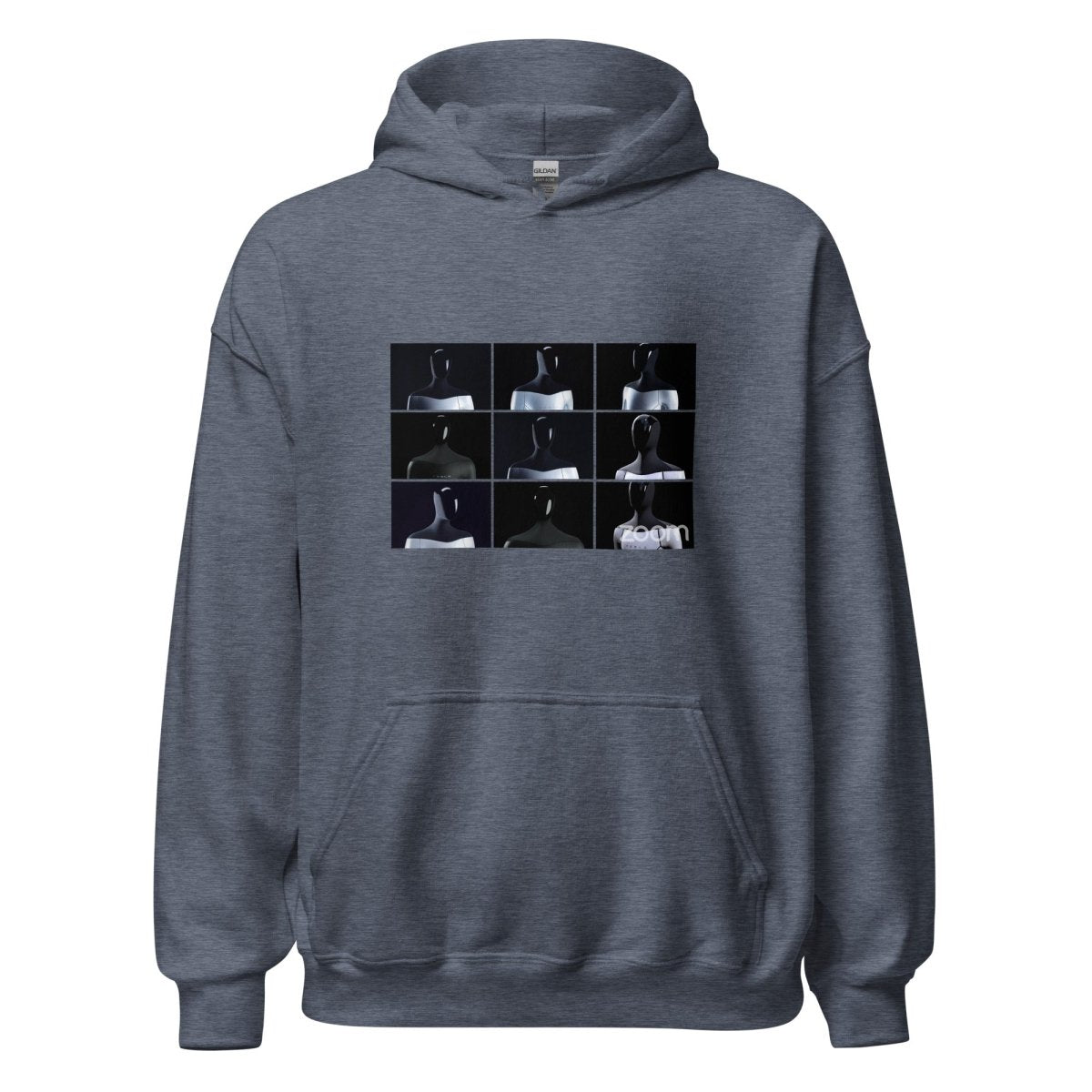 Tesla Bot (Optimus) Zoom Call Hoodie (unisex) - Heather Sport Dark Navy - AI Store