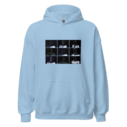 Tesla Bot (Optimus) Zoom Call Hoodie (unisex) - Light Blue - AI Store