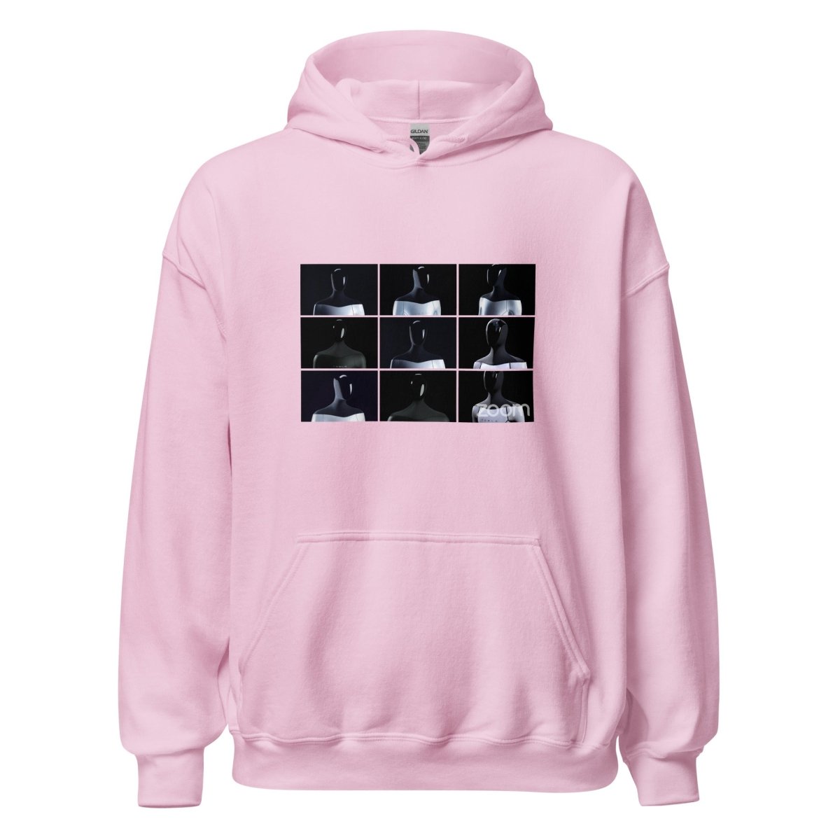 Tesla Bot (Optimus) Zoom Call Hoodie (unisex) - Light Pink - AI Store