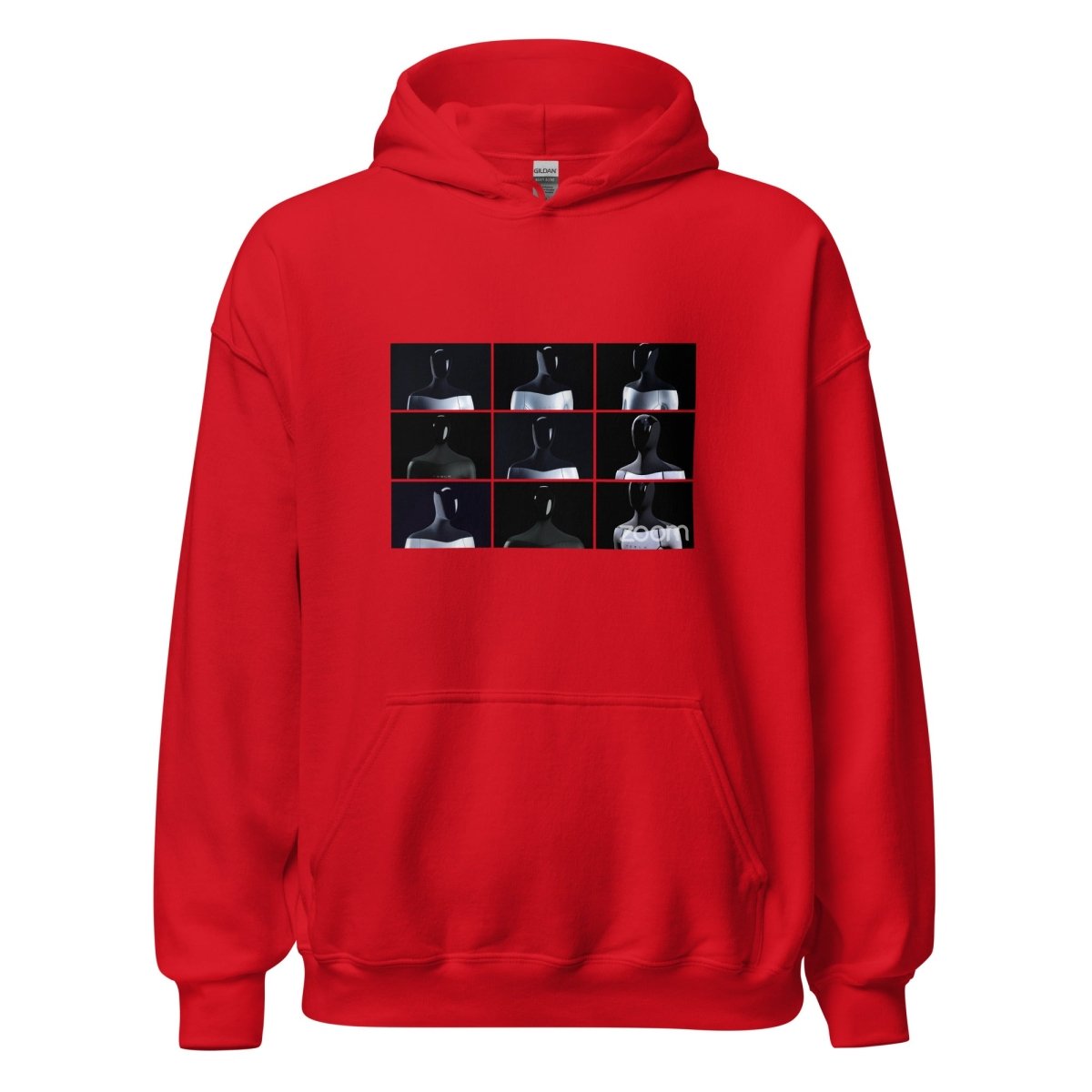 Tesla Bot (Optimus) Zoom Call Hoodie (unisex) - Red - AI Store