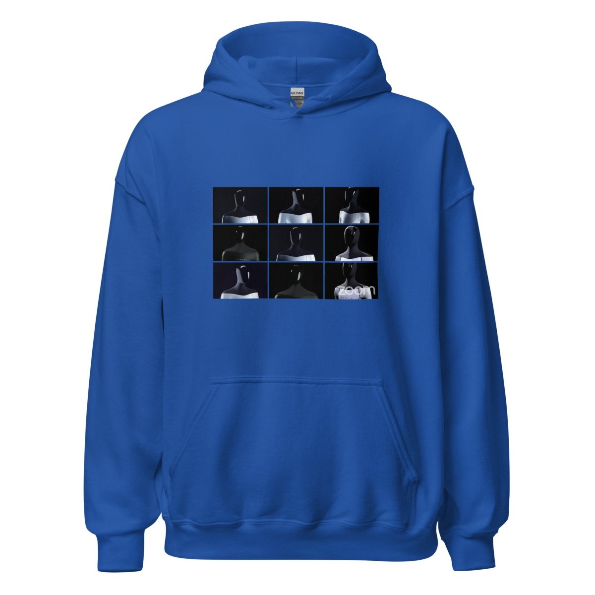 Tesla Bot (Optimus) Zoom Call Hoodie (unisex) - Royal - AI Store