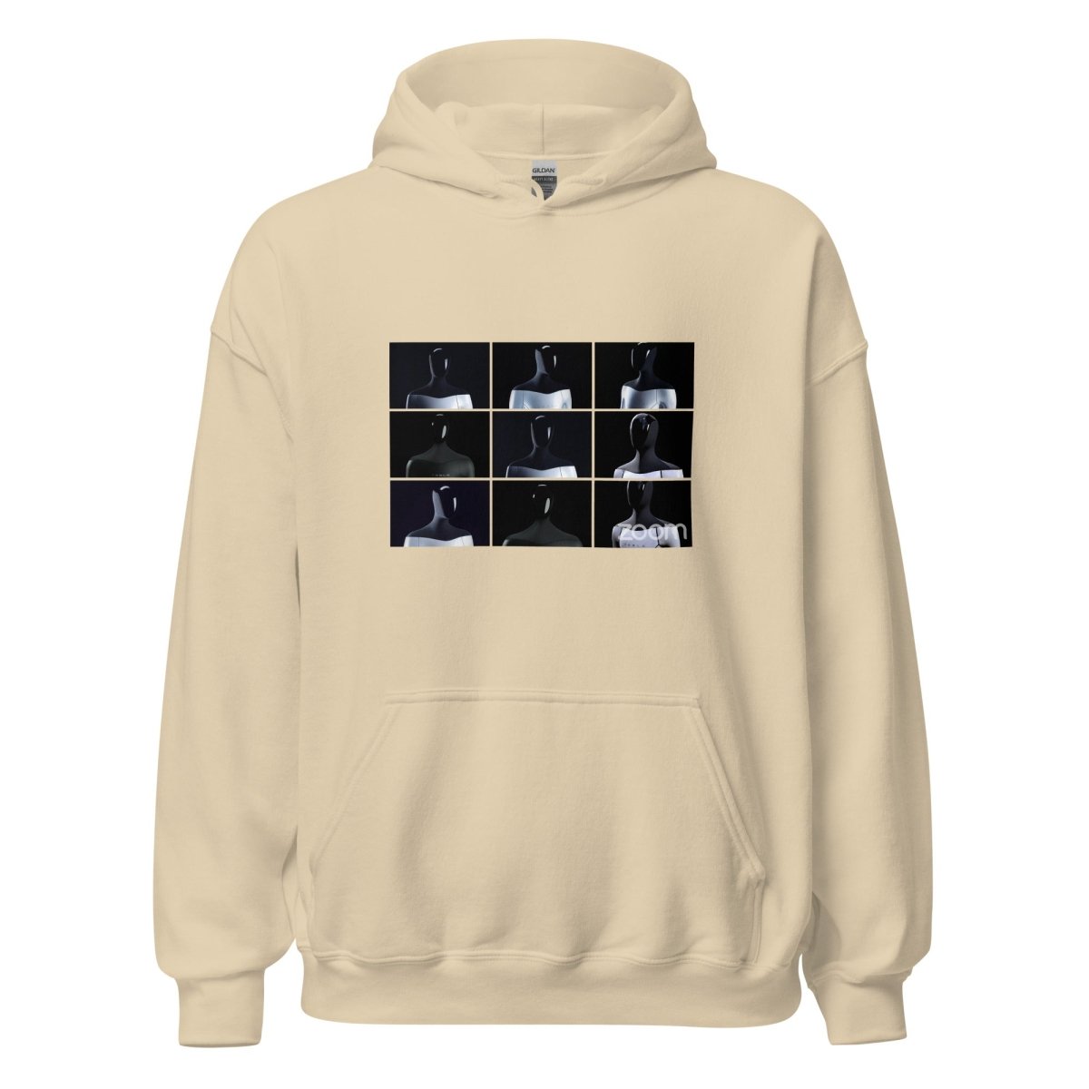 Tesla Bot (Optimus) Zoom Call Hoodie (unisex) - Sand - AI Store