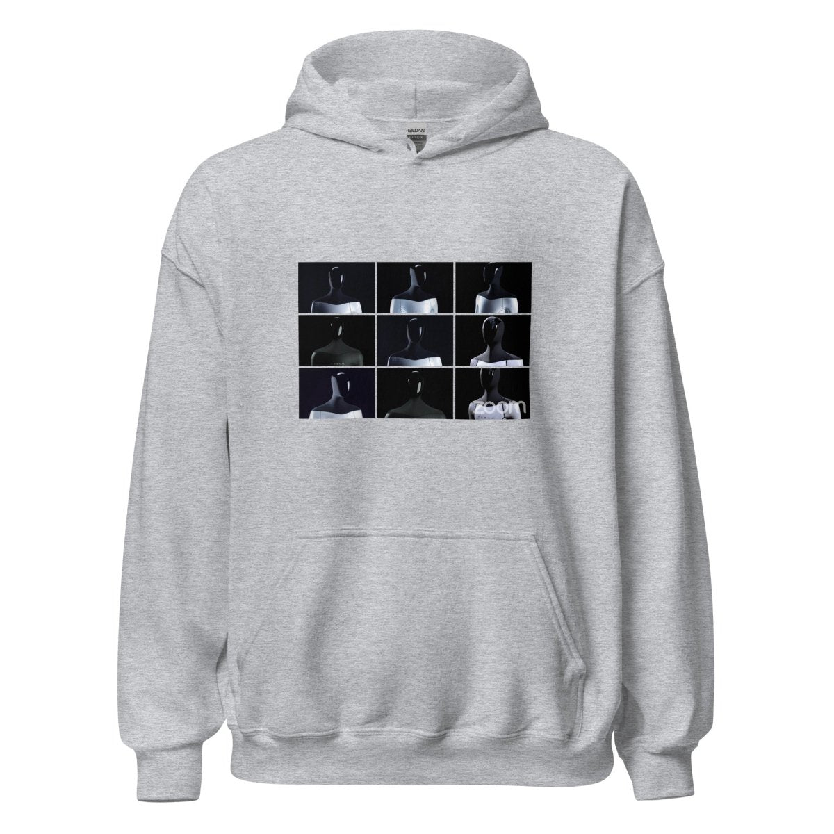 Tesla Bot (Optimus) Zoom Call Hoodie (unisex) - Sport Grey - AI Store