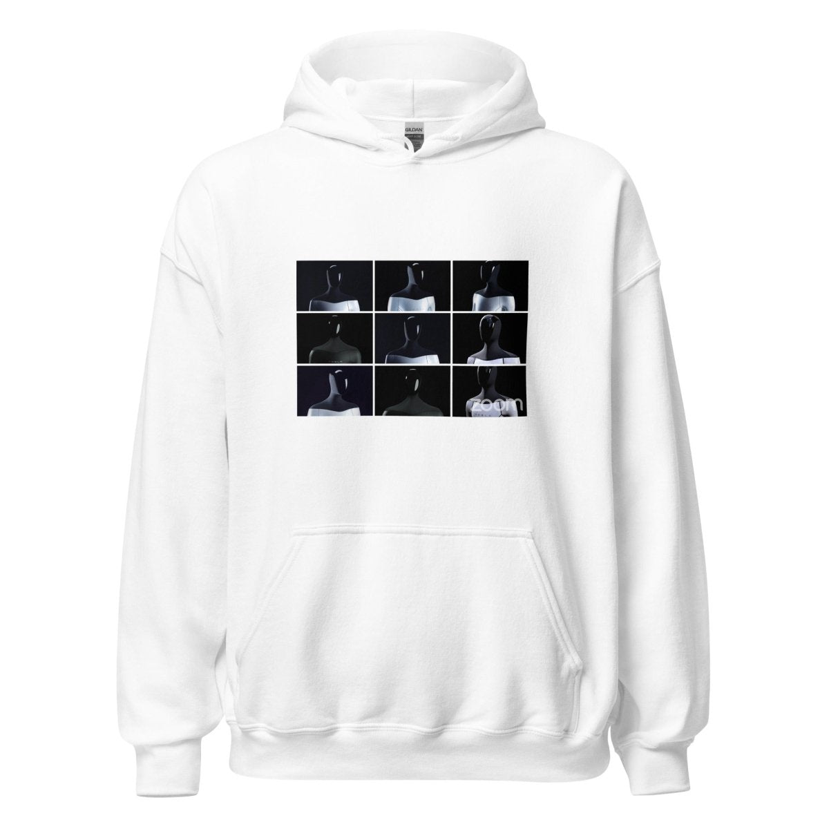 Tesla Bot (Optimus) Zoom Call Hoodie (unisex) - White - AI Store