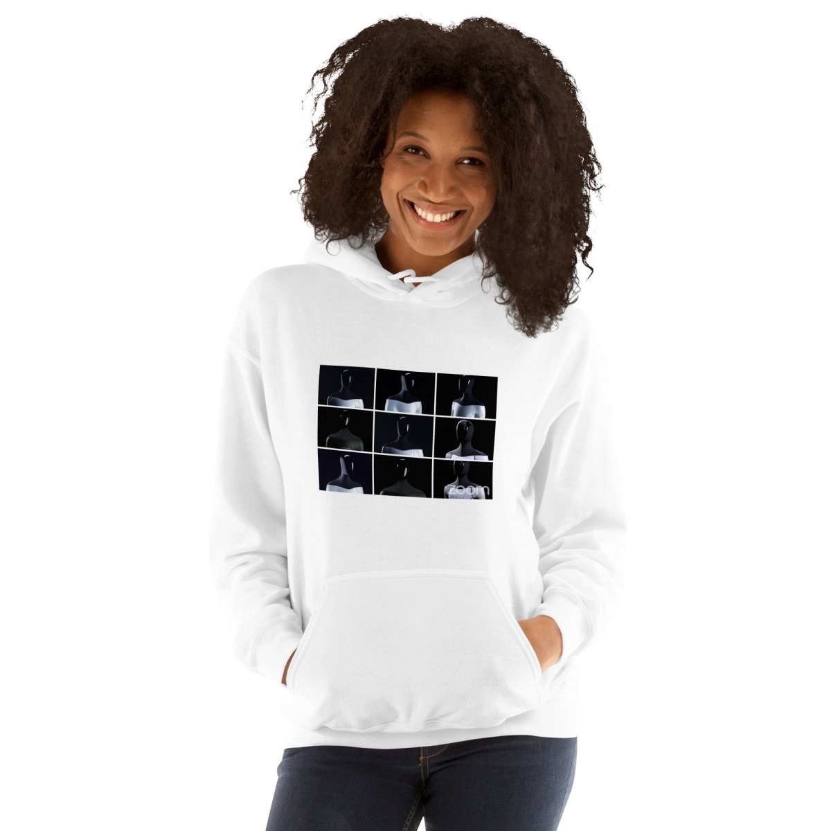 Tesla Bot (Optimus) Zoom Call Hoodie (unisex) - White - AI Store