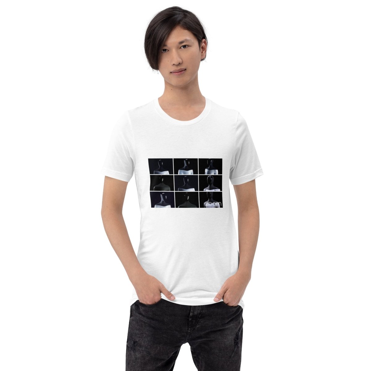 Tesla Bot (Optimus) Zoom Call T - Shirt (unisex) - White - AI Store