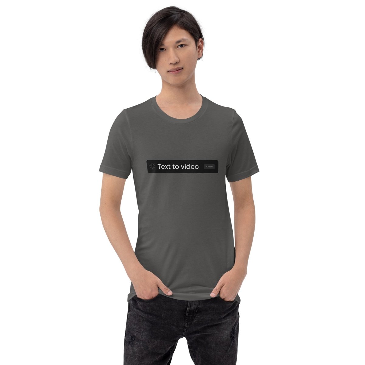 Text to Video Prompt T-Shirt (unisex) - Asphalt - AI Store