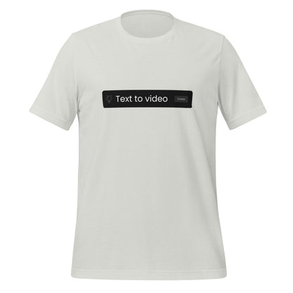 Text to Video Prompt T-Shirt (unisex) - Silver - AI Store