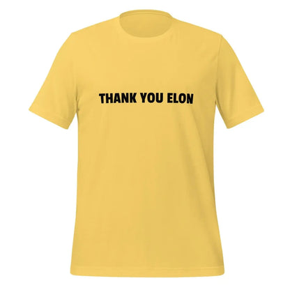 THANK YOU ELON T-Shirt (unisex) - Yellow / M