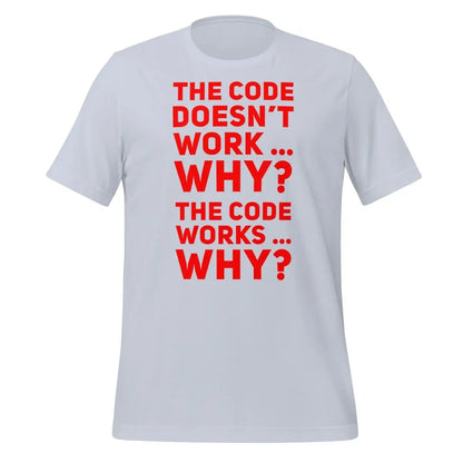 The code doesn’t work why? T-Shirt 1 (unisex) - Light Blue / M