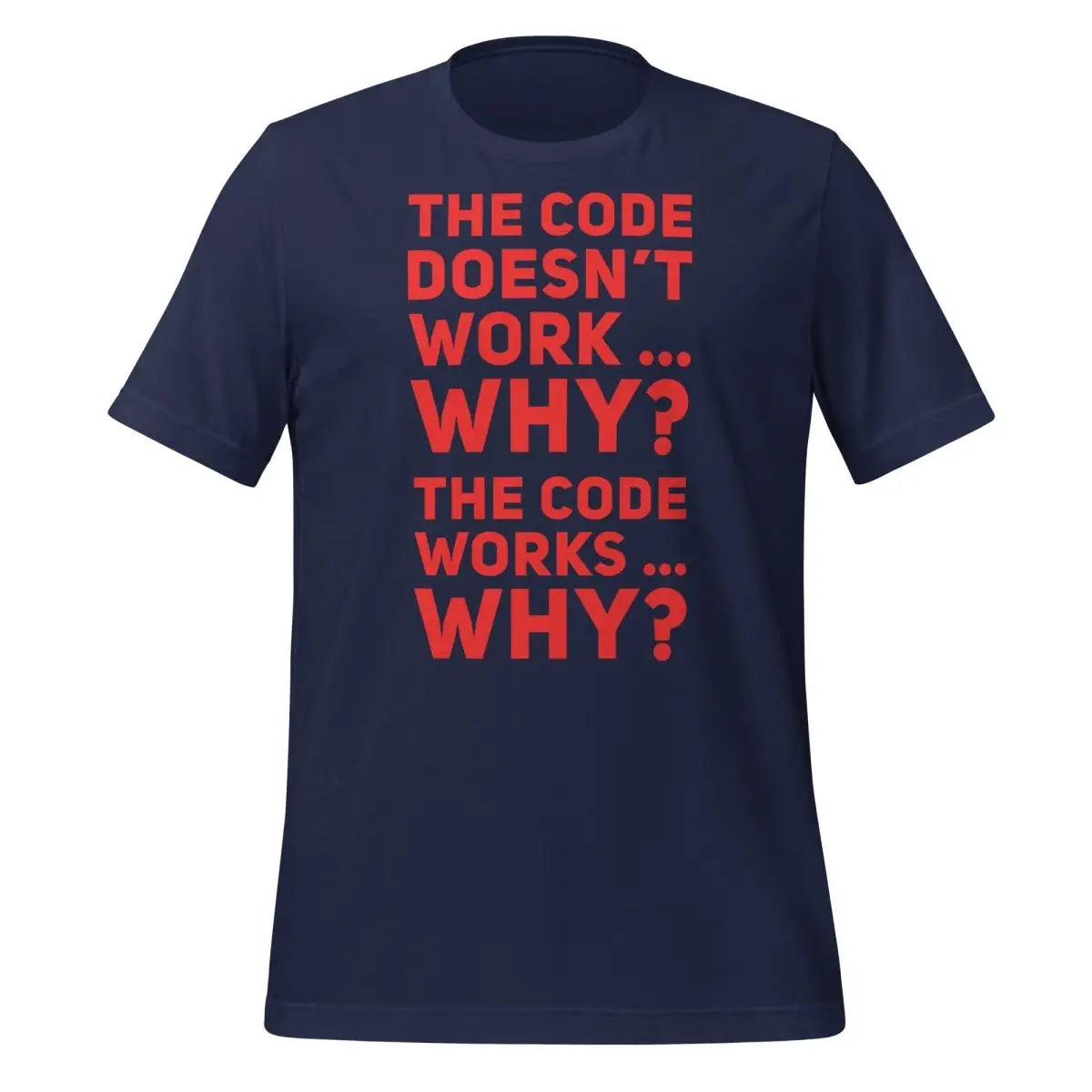 The code doesn’t work why? T-Shirt 1 (unisex) - Navy / M