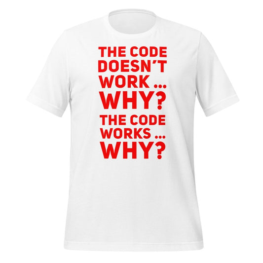 The code doesn't work, why? T-Shirt 1 (unisex) - White - AI Store