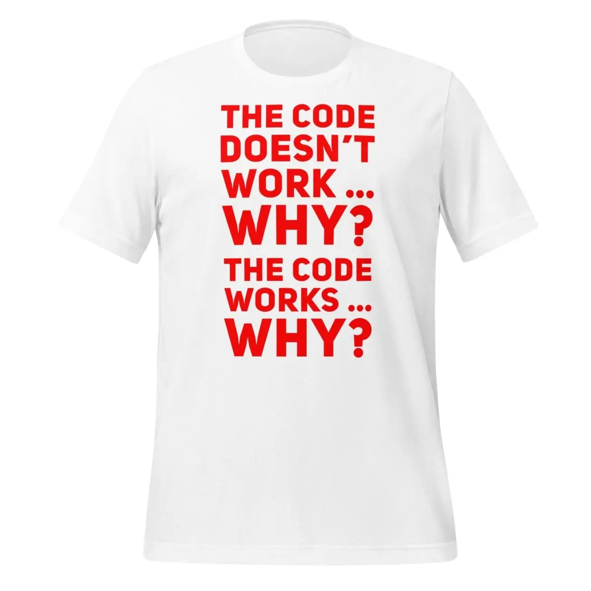 The code doesn’t work why? T-Shirt 1 (unisex) - White / M