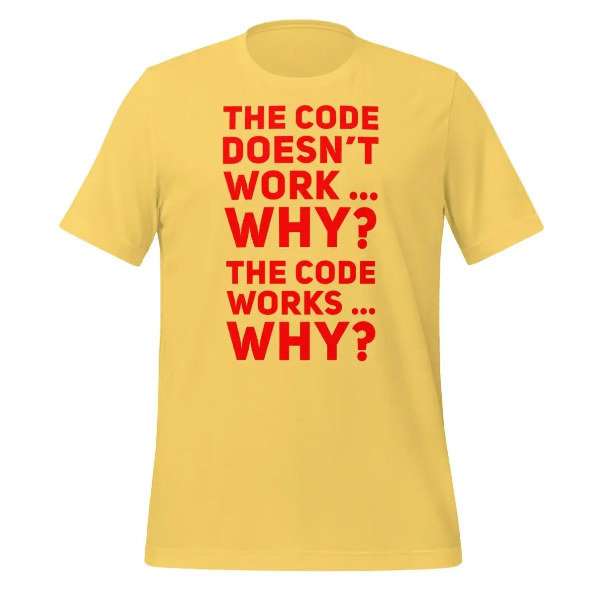 The code doesn’t work why? T-Shirt 1 (unisex) - Yellow / M