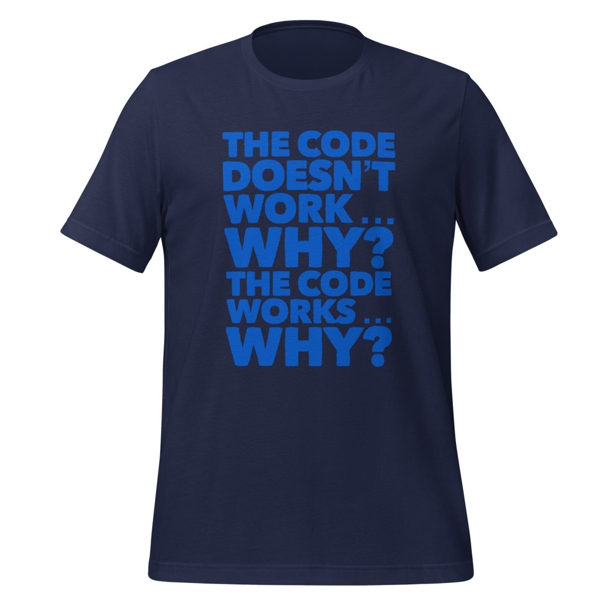 The code doesn't work, why? T - Shirt 2 (unisex) - Navy - AI Store
