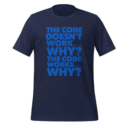 The code doesn’t work why? T-Shirt 2 (unisex) - Navy / M