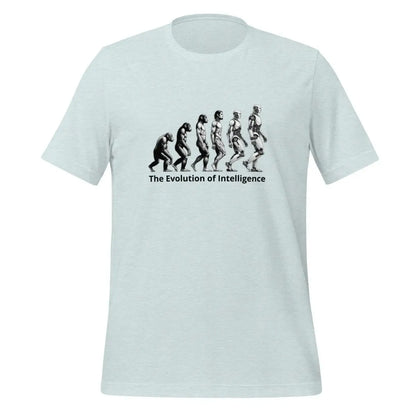 The Evolution of Intelligence T-Shirt (unisex) - Heather Prism Ice Blue / M