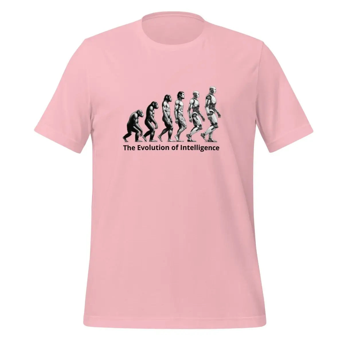 The Evolution of Intelligence T-Shirt (unisex) - Pink / M