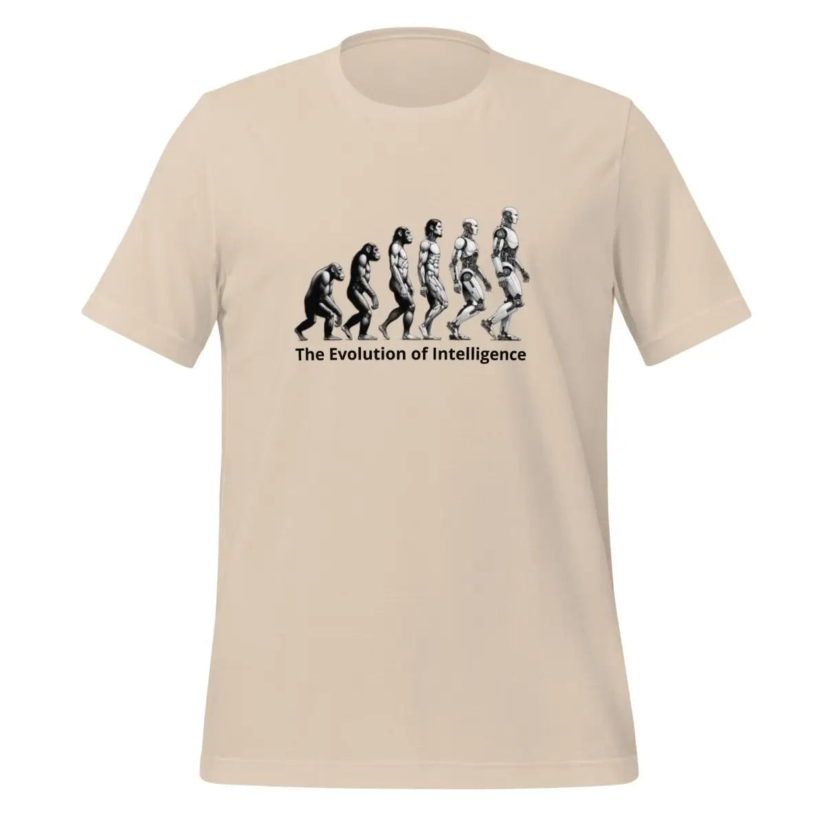 The Evolution of Intelligence T-Shirt (unisex) - Soft Cream / M