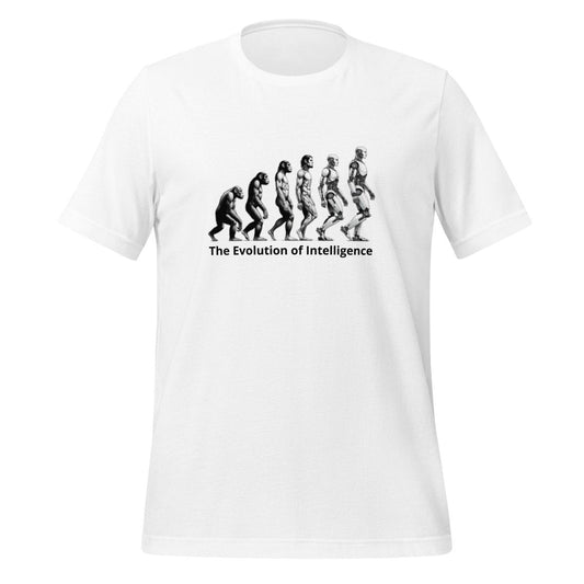 The Evolution of Intelligence T - Shirt (unisex) - White - AI Store