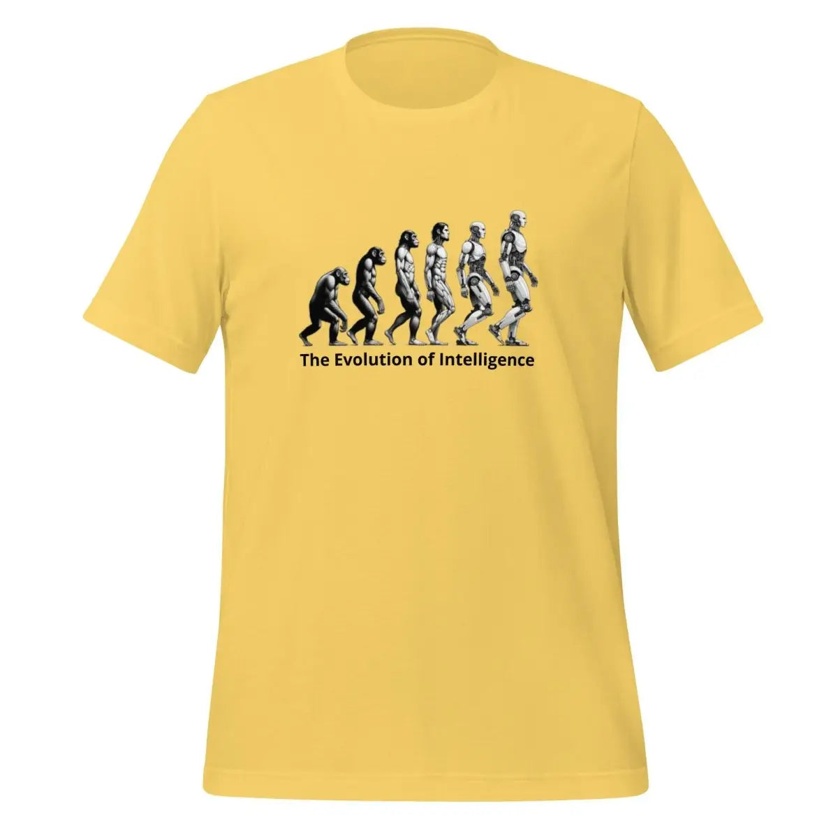 The Evolution of Intelligence T-Shirt (unisex) - Yellow / M