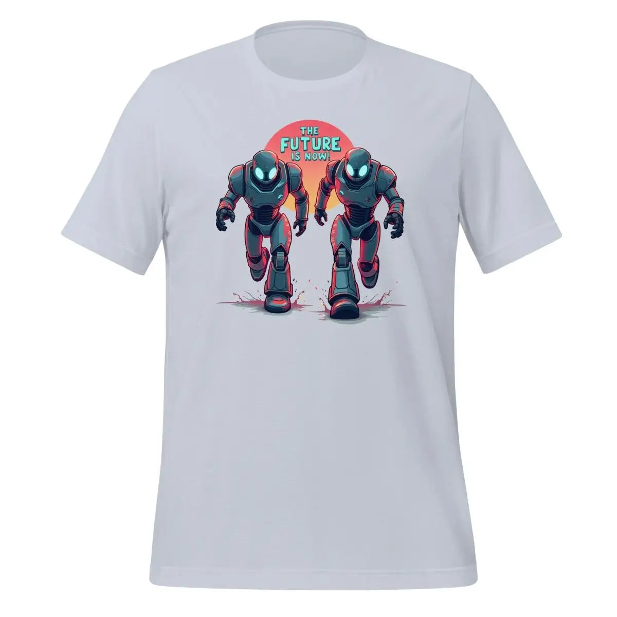 THE FUTURE IS NOW! Robots T-Shirt (unisex) - Light Blue / M