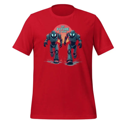 THE FUTURE IS NOW! Robots T-Shirt (unisex) - Red / M