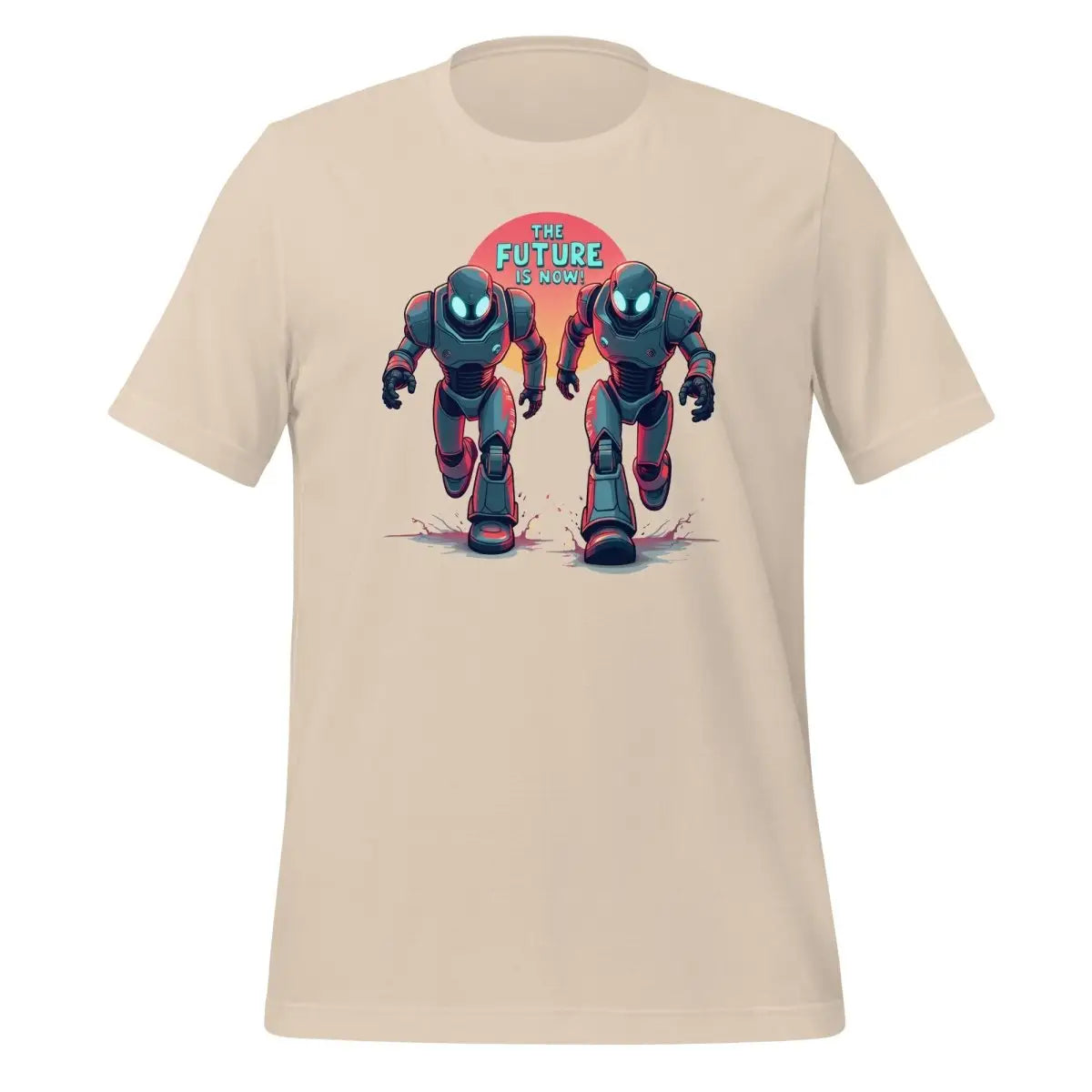 THE FUTURE IS NOW! Robots T-Shirt (unisex) - Soft Cream / M