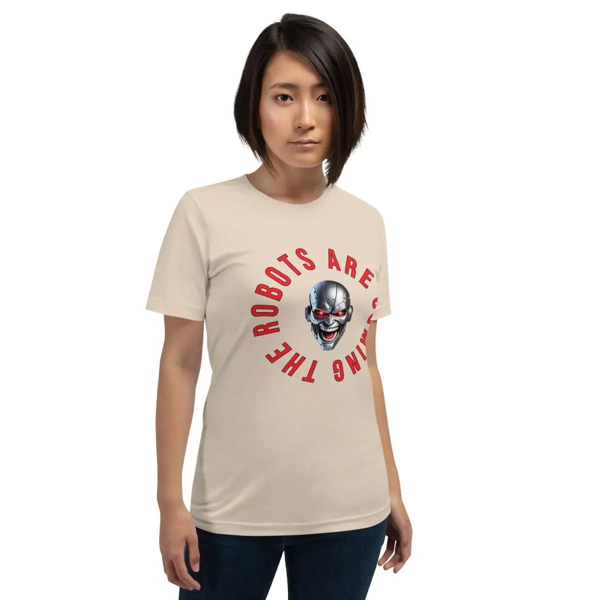 The Robots Are Coming Circle T-Shirt (unisex)