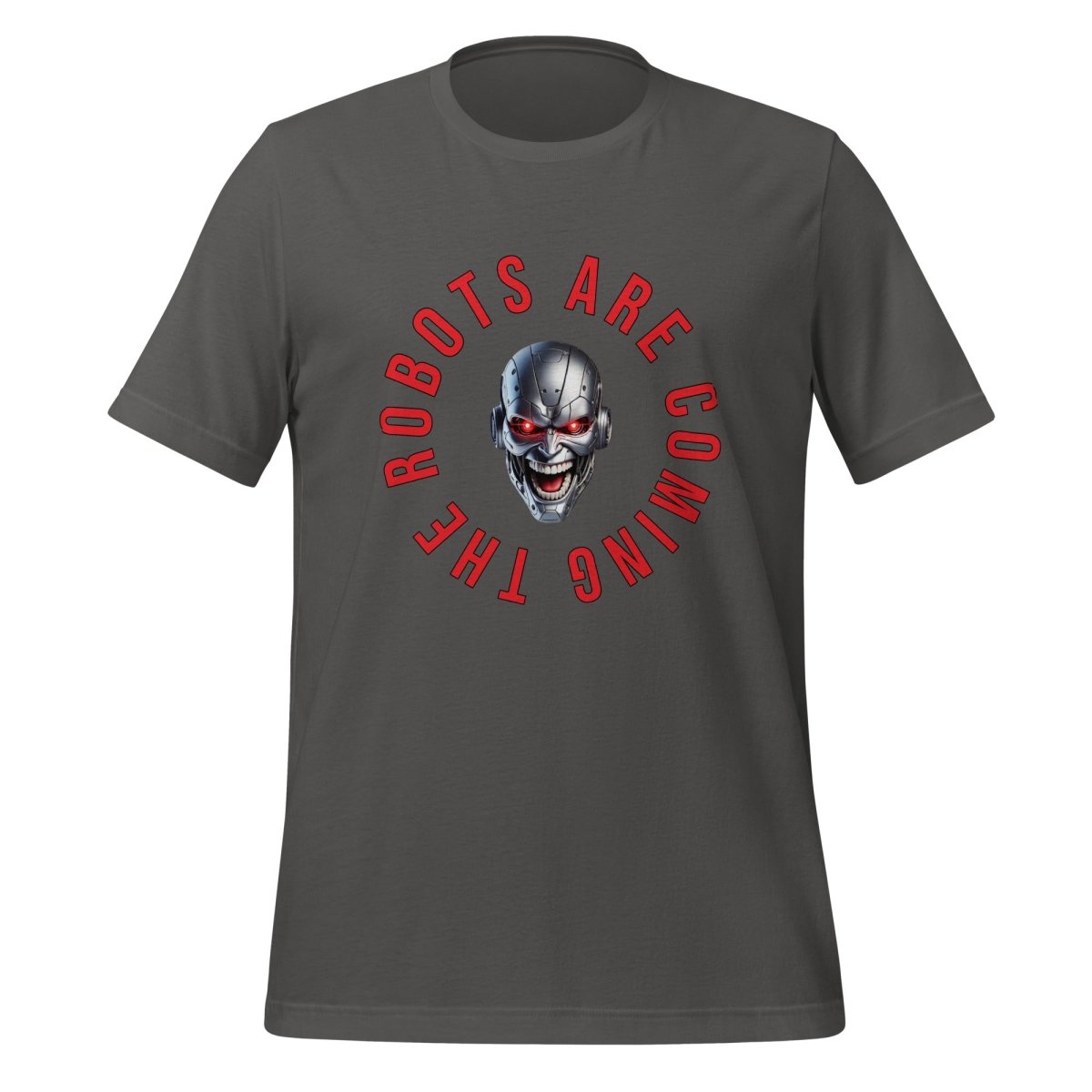 The Robots Are Coming Circle T-Shirt (unisex) - Asphalt - AI Store